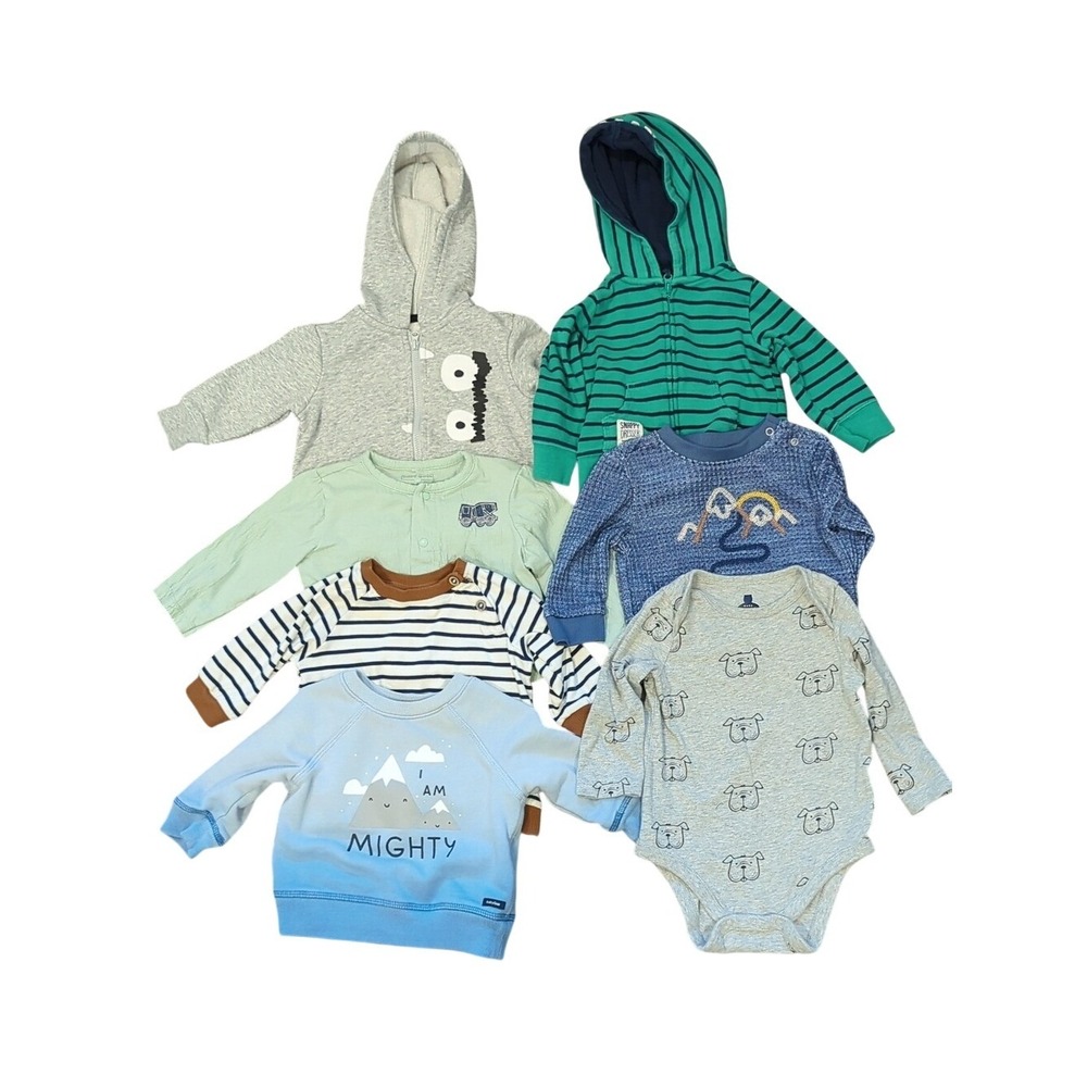 Baby Boys 3-6 Month Bundle Long Sleeve Sweatshirts Hoodies